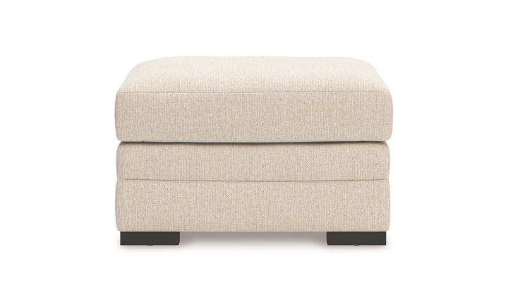 Modern Heritage Lango Jute Fabric Ottoman-Jennifer Furniture
