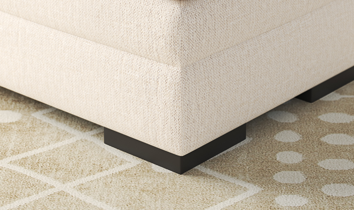 Modern Heritage Lango Jute Fabric Ottoman-Jennifer Furniture