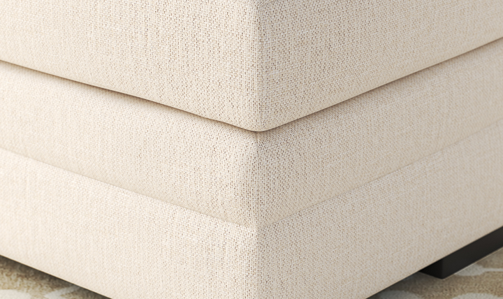 Modern Heritage Lango Jute Fabric Ottoman-Jennifer Furniture