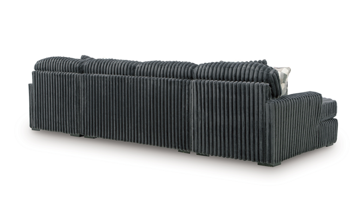 Modern Heritage Midnight-Madness 3-Piece Double Chaise Sectional Sofa