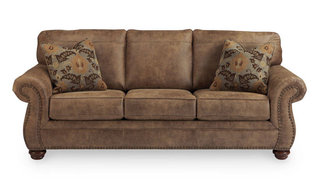 Modern Heritage Larkinhurst 3-Seater Earth Faux Leather Sofa