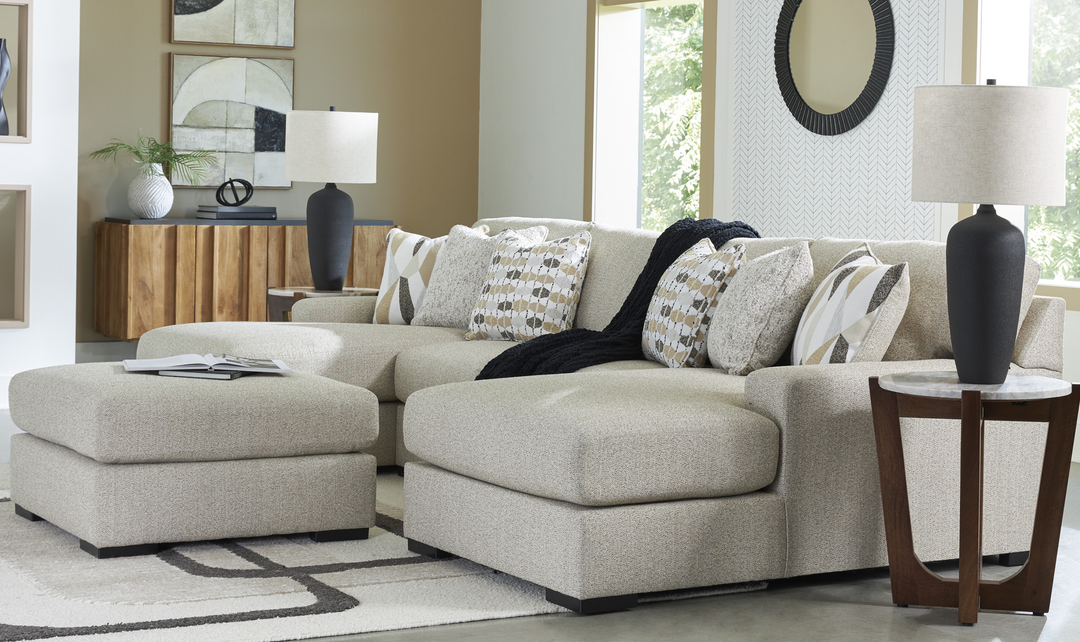 Modern Heritage Laurelgrove 3-Piece Double Chaise Sectional