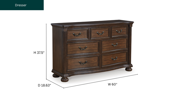 Modern Heritage Lavinton Dresser and Mirror-Jennifer Furniture
