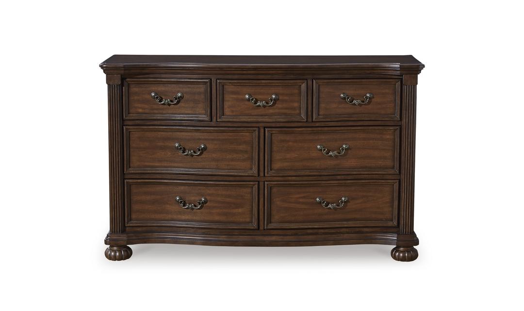 Modern Heritage Lavinton Queen Wooden Bedroom Set in Cherry Brown Finish