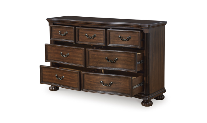 Modern Heritage Lavinton Queen Wooden Bedroom Set in Cherry Brown Finish