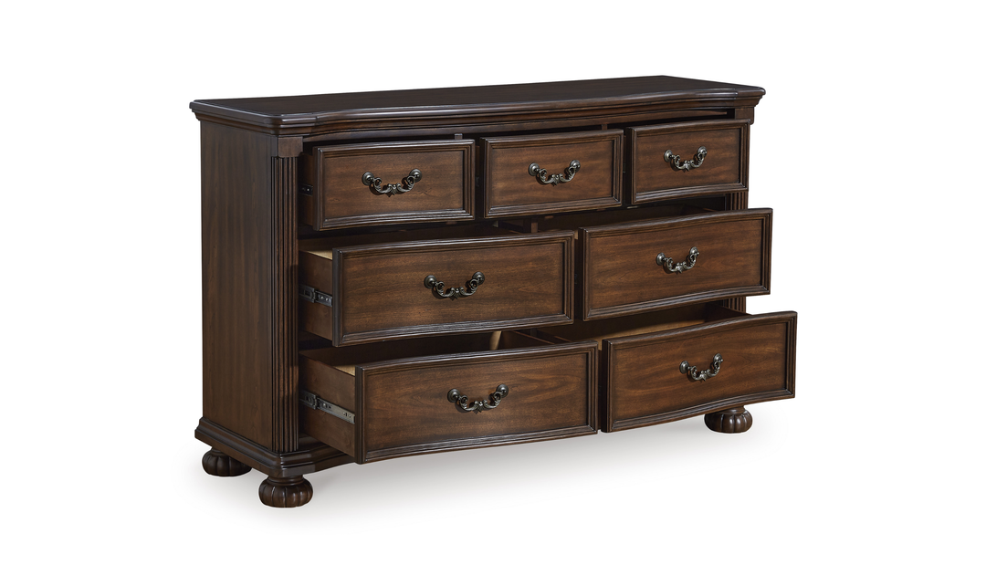 Modern Heritage Lavinton Queen Wooden Bedroom Set in Cherry Brown Finish
