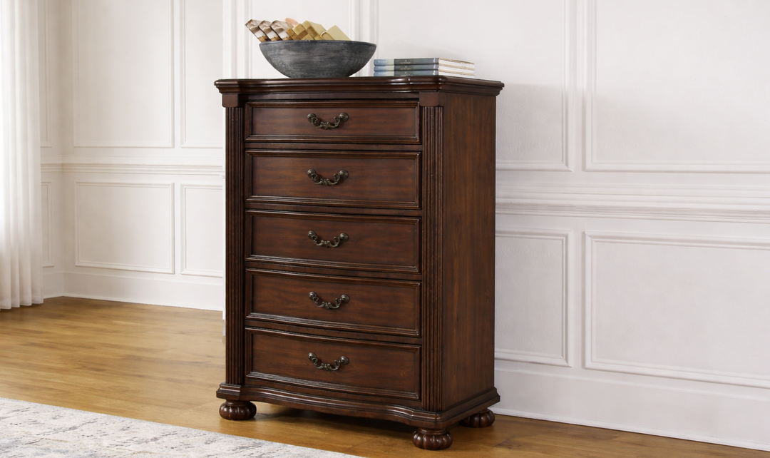 Modern Heritage Lavinton Five Drawer Chest-Jennifer Furniture