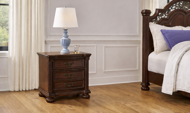 Modern Heritage Lavinton Three Drawer Nightstand-Jennifer Furniture