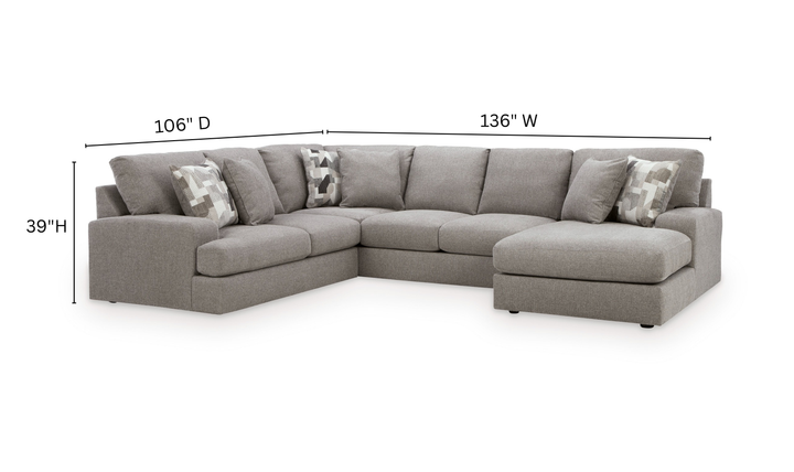 Modern Heritage Lindon 3-Piece Sectional Sofa with Chaise-Jennifer Furniture
