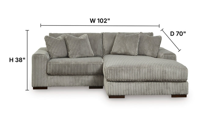 Modern Heritage Lindyn 2 Piece Fabric Sectional Sofa with Chaise Option-Jennifer Furniture