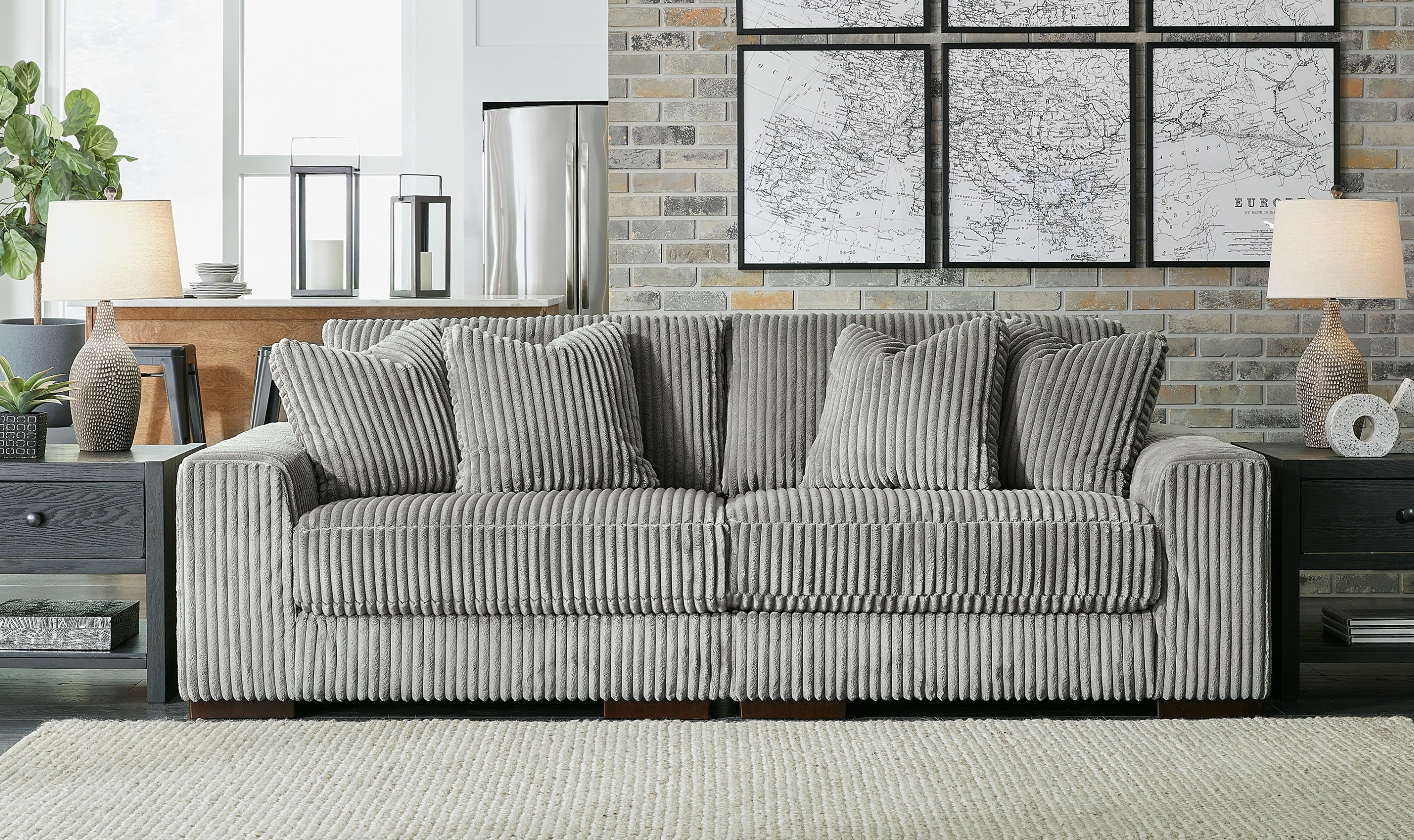 Modern Heritage Lindyn 2 Piece Fabric Sectional Sofa with Chaise Option-Jennifer Furniture
