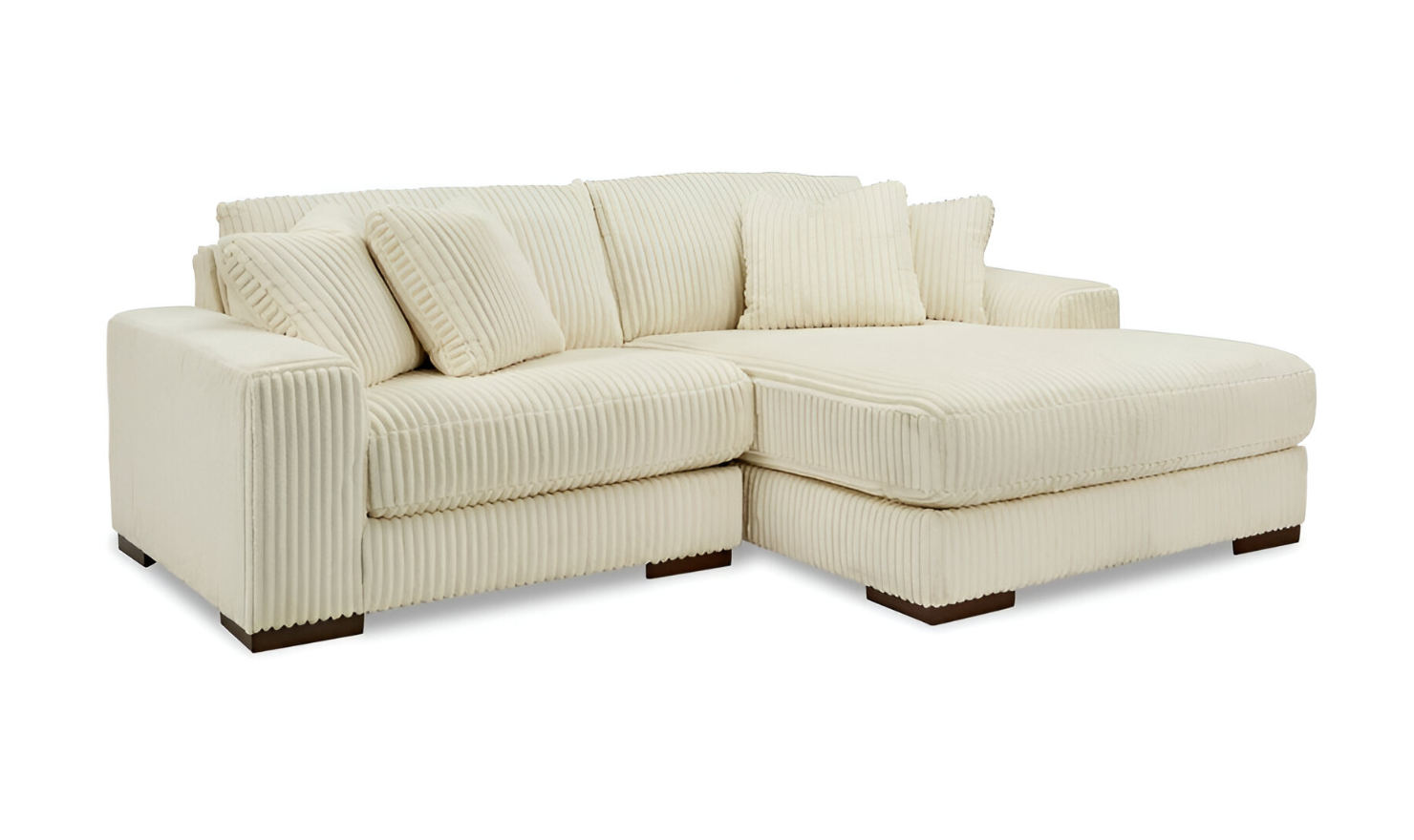 Modern Heritage Lindyn 2 Piece Fabric Sectional Sofa with Chaise Option