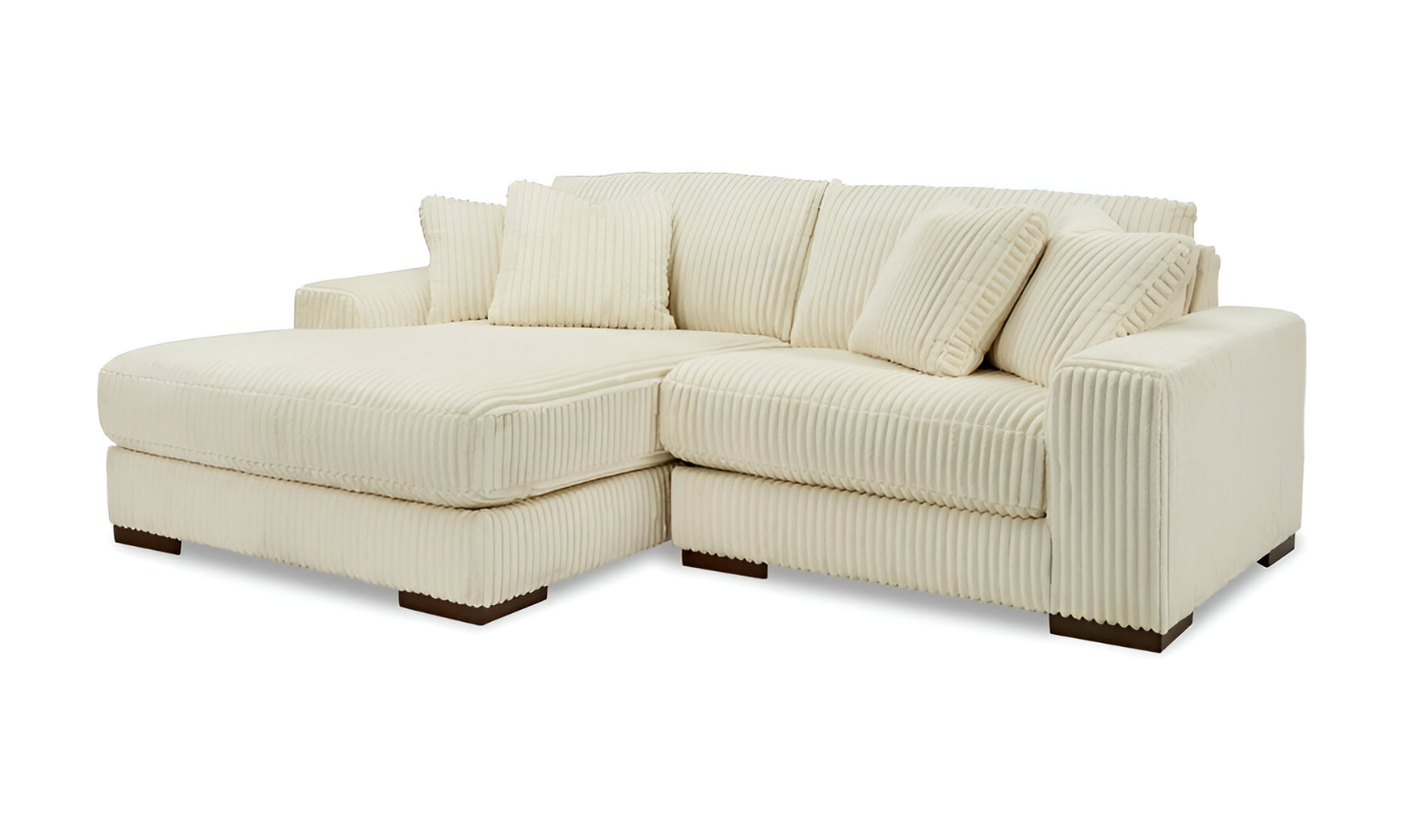 Modern Heritage Lindyn 2 Piece Fabric Sectional Sofa with Chaise Option