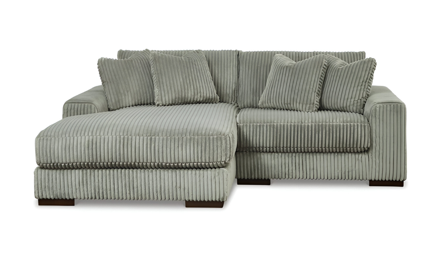 Modern Heritage Lindyn 2 Piece Fabric Sectional Sofa with Chaise Option