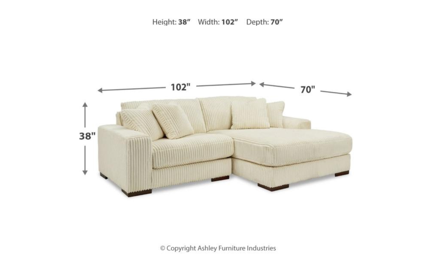 Modern Heritage Lindyn 2 Piece Fabric Sectional Sofa with Chaise Option