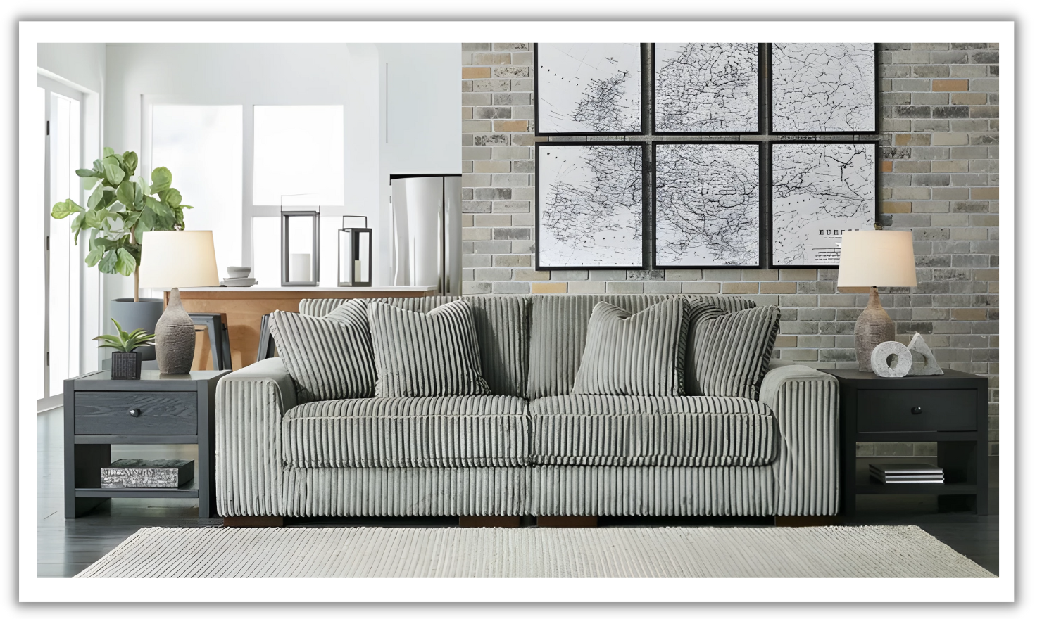 Modern Heritage Lindyn 2 Piece Fabric Sectional Sofa with Chaise Option