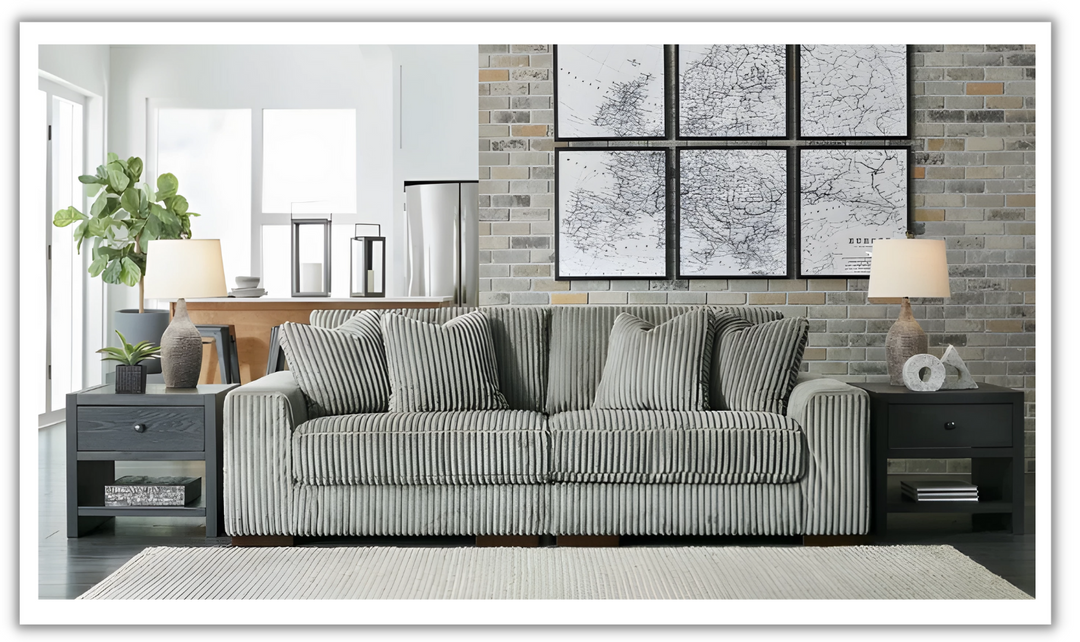 Modern Heritage Lindyn 2 Piece Fabric Sectional Sofa with Chaise