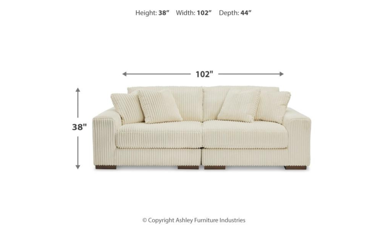 Modern Heritage Lindyn 2 Piece Fabric Sectional Sofa with Chaise Option