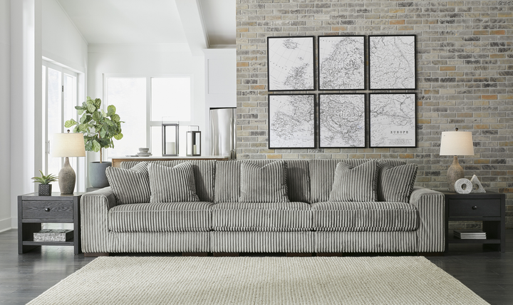 Modern Heritage Lindyn 3-Piece Stationary Fabric Sectional Sofa