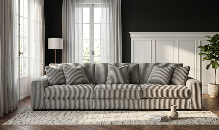 Modern Heritage Lindyn 3-Piece Stationary Fabric Sectional Sofa