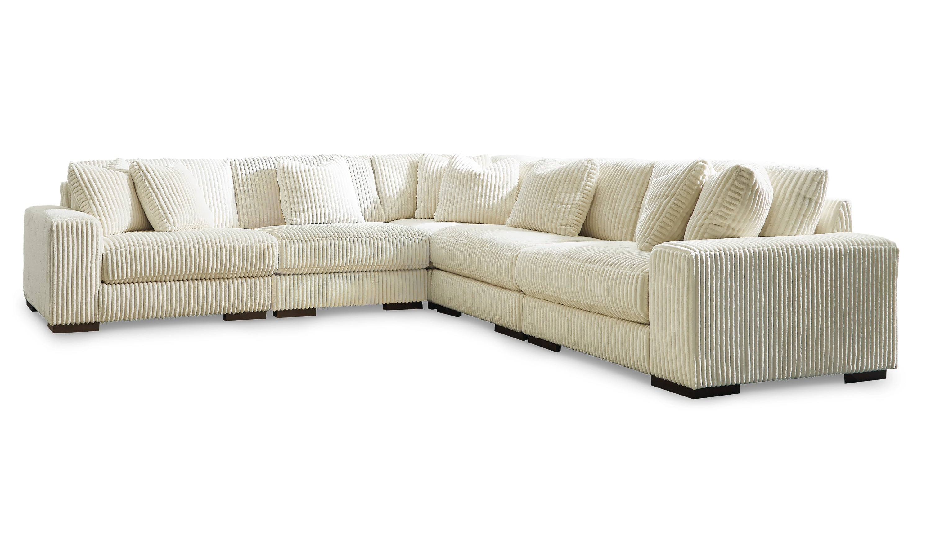 Modern Heritage Lindyn 5 Pieces Fabric Sectional With Chaise-Jennifer Furniture