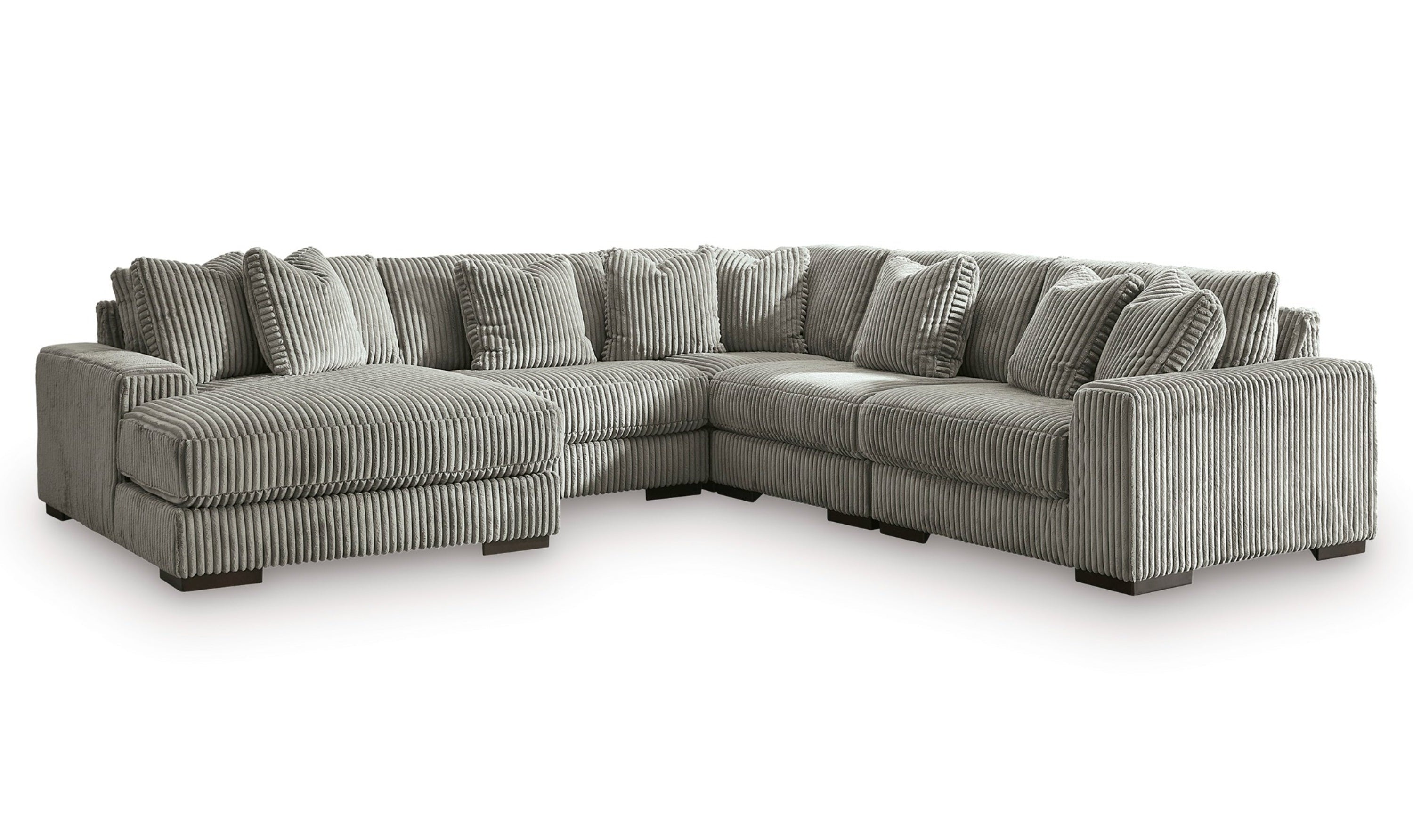 Modern Heritage Lindyn 5 Pieces Fabric Sectional With Chaise-Jennifer Furniture