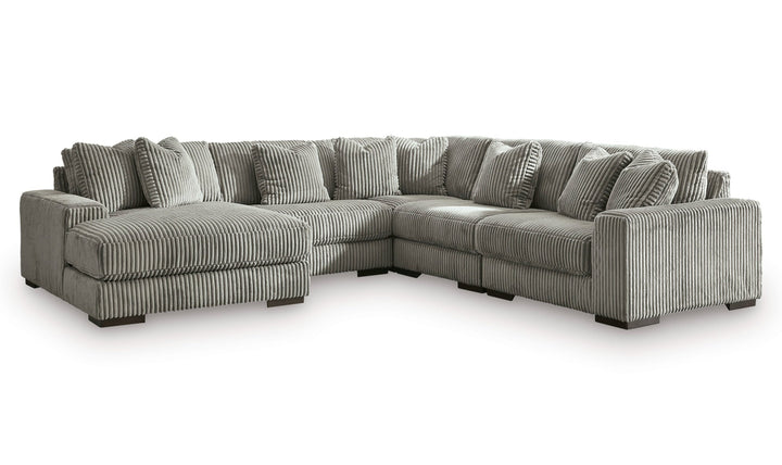 Modern Heritage Lindyn 5 Pieces Fabric Sectional With Chaise-Jennifer Furniture