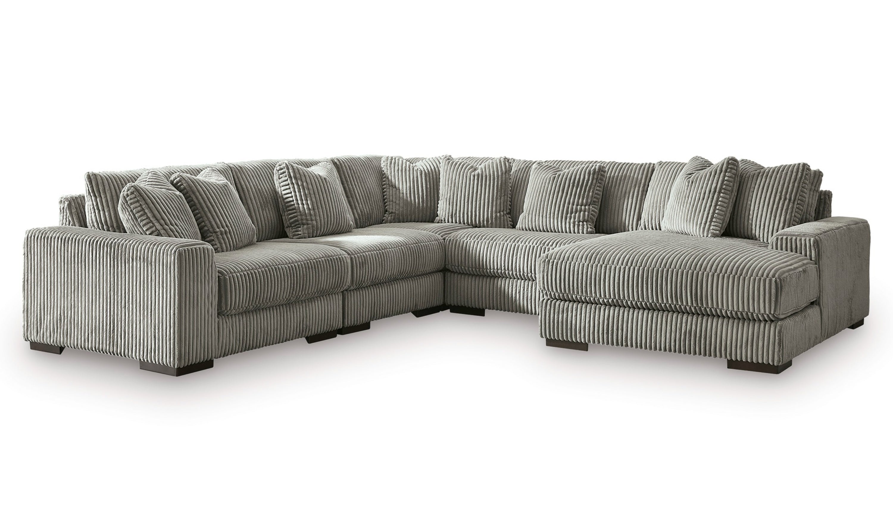 Modern Heritage Lindyn 5 Pieces Fabric Sectional With Chaise-Jennifer Furniture