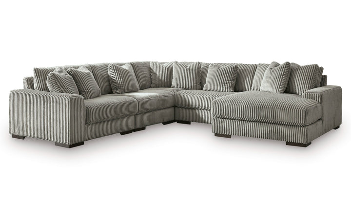 Modern Heritage Lindyn 5 Pieces Fabric Sectional With Chaise-Jennifer Furniture
