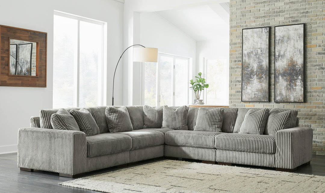 Modern Heritage Lindyn 5 Pieces Fabric Sectional With Chaise-Jennifer Furniture