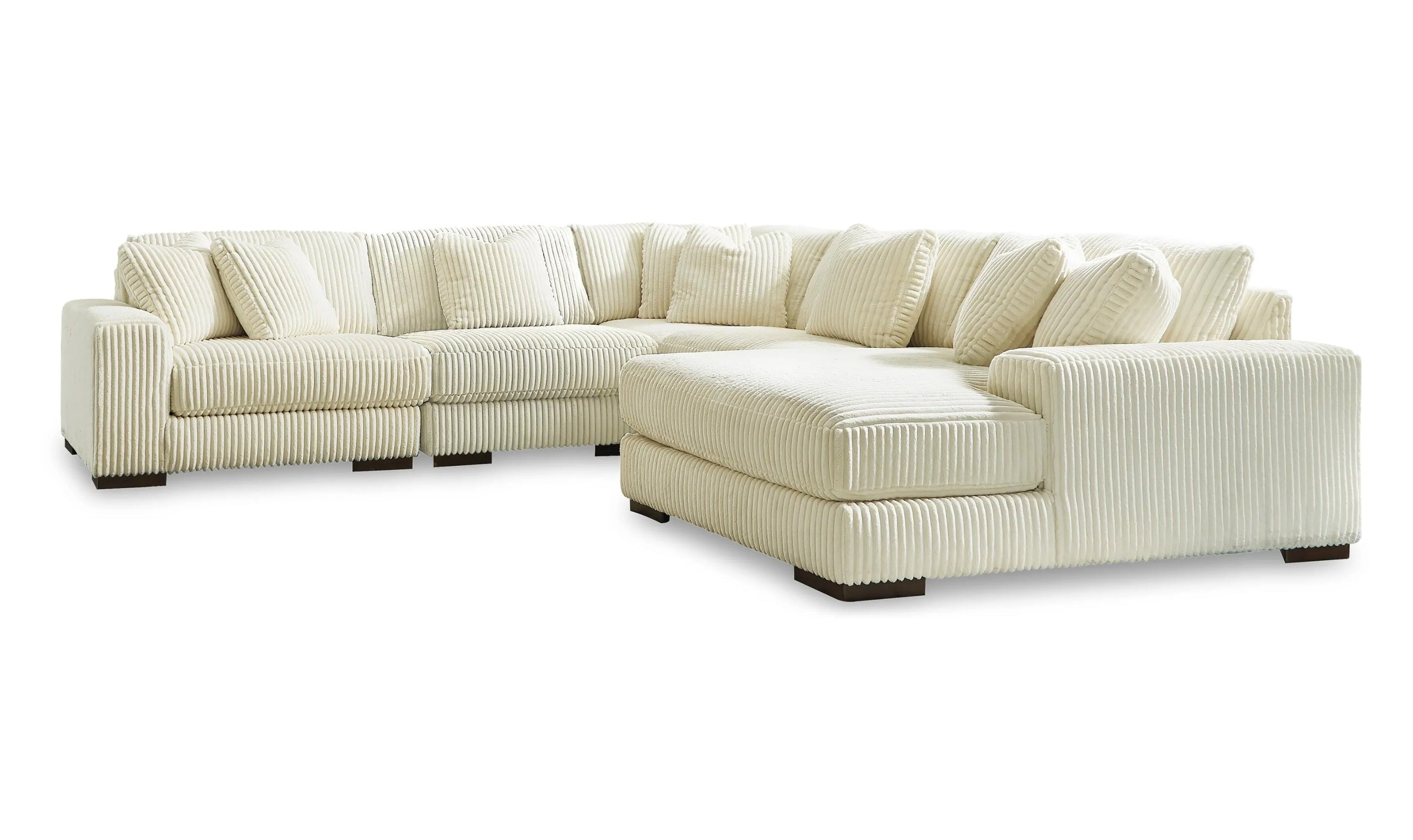Modern Heritage Lindyn 5 Pieces Fabric Sectional With Chaise-Jennifer Furniture