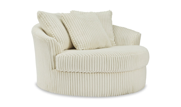 Modern Heritage Lindyn Round Oversized Swivel Accent Chair-Jennifer Furniture