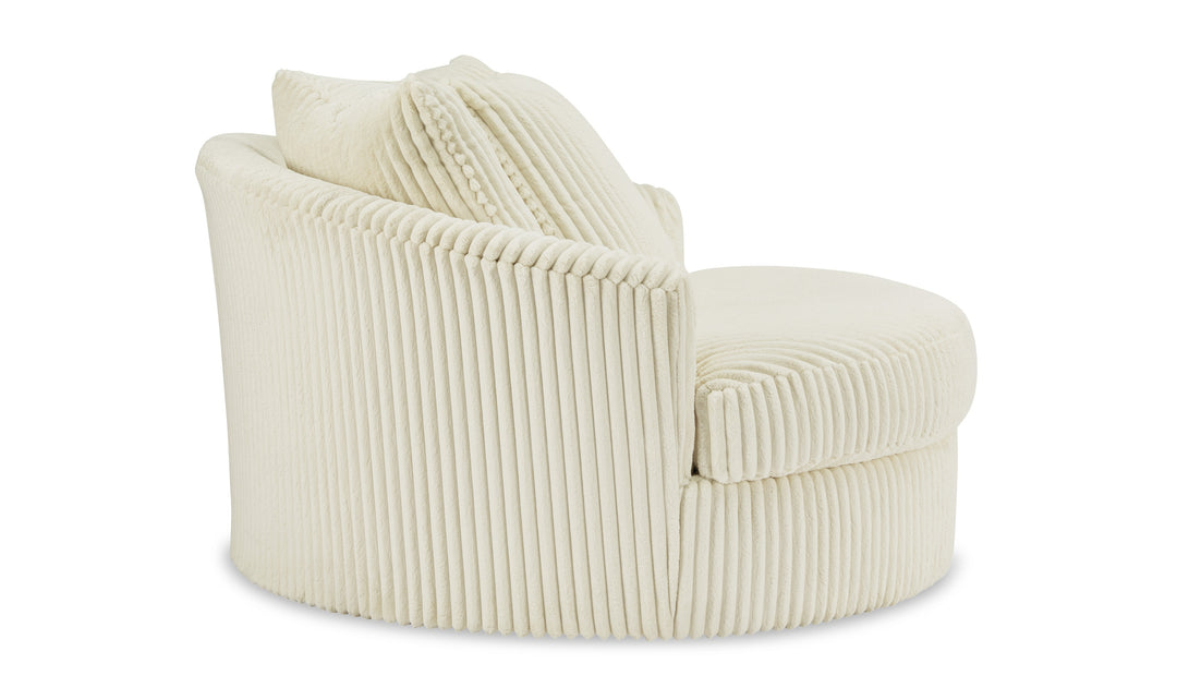 Modern Heritage Lindyn Round Oversized Swivel Accent Chair-Jennifer Furniture