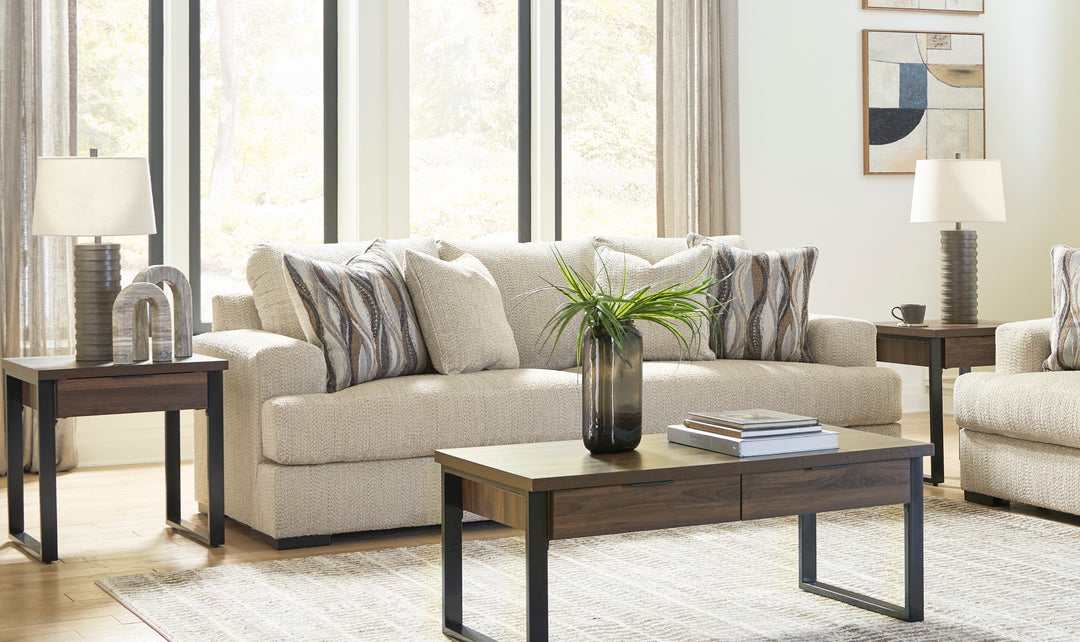 Modern Heritage Lofwood 3-Seater Fabric Upholstered Sofa-Jennifer