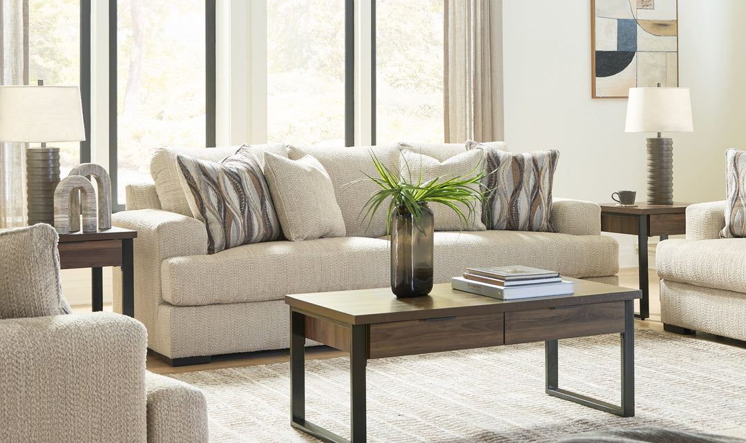 Modern Heritage Lofwood 3-Seater Fabric Upholstered Sofa-Jennifer