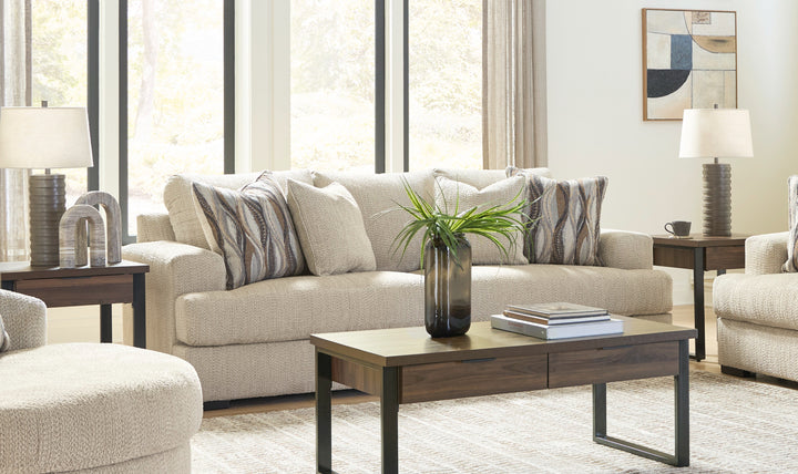 Modern Heritage Lofwood 3-Seater Fabric Upholstered Sofa-Jennifer