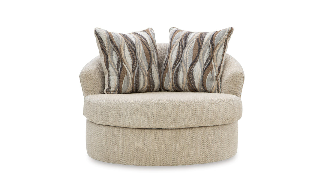 Modern Heritage Lofwood Fabric Swivel Accent Chair-Jennifer