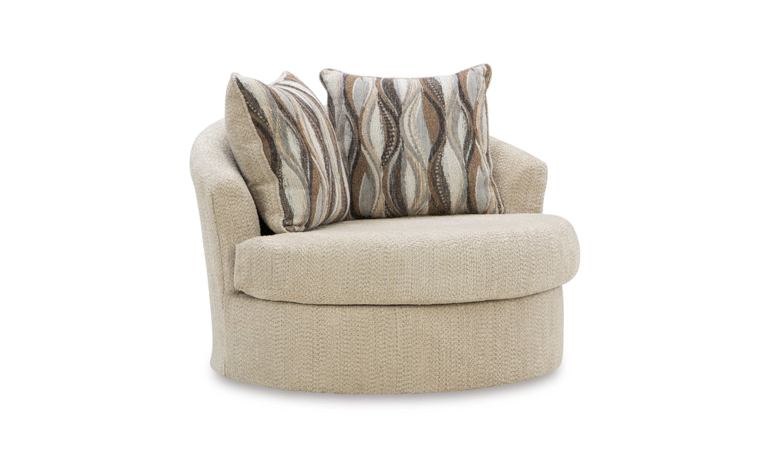 Modern Heritage Lofwood Fabric Swivel Accent Chair-Jennifer