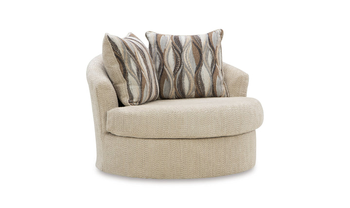 Modern Heritage Lofwood Fabric Swivel Accent Chair-Jennifer