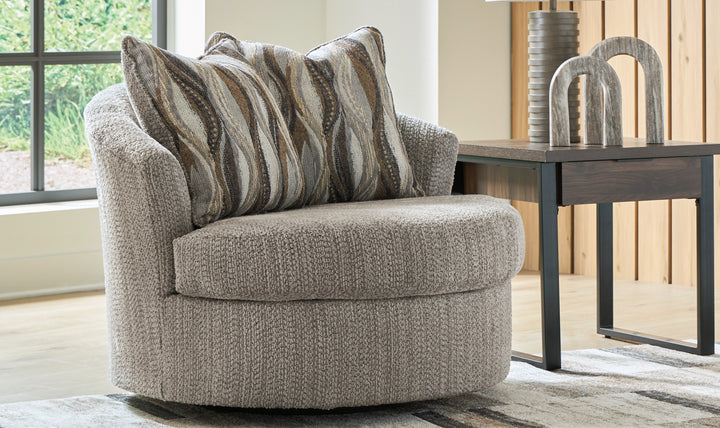Modern Heritage Lofwood Fabric Swivel Accent Chair-Jennifer