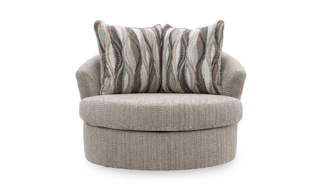 Modern Heritage Lofwood Fabric Swivel Accent Chair-Jennifer