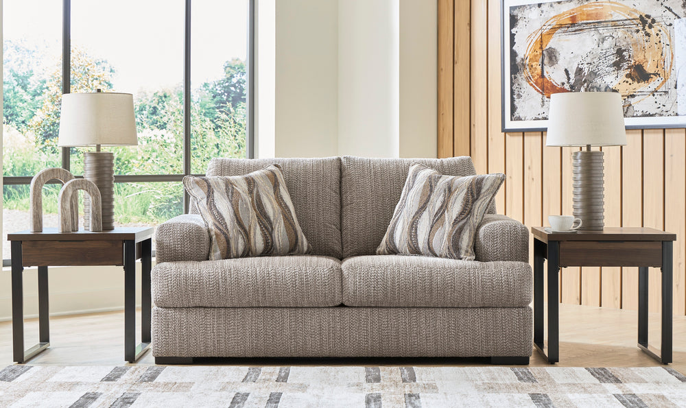 Modern Heritage Lofwood Fabric Upholstered Loveseat-Jennifer