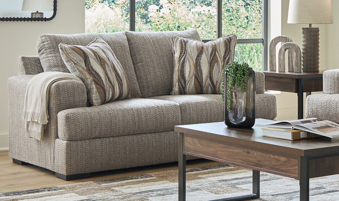 Modern Heritage Lofwood Fabric Upholstered Loveseat-Jennifer