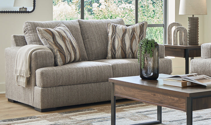 Modern Heritage Lofwood Fabric Upholstered Loveseat-Jennifer