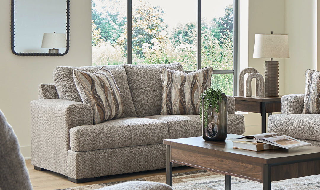 Modern Heritage Lofwood Fabric Upholstered Loveseat-Jennifer