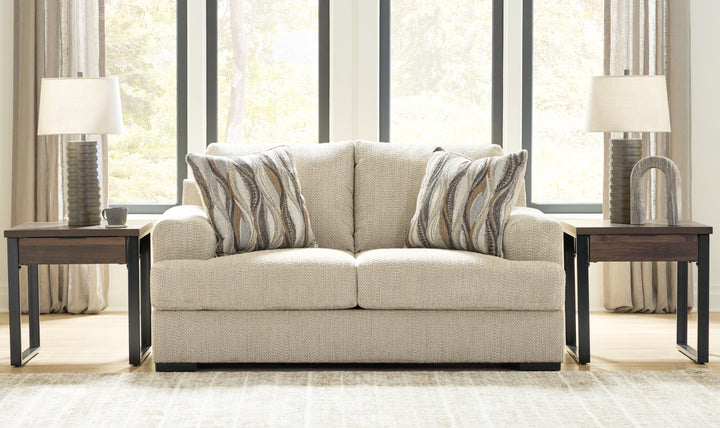 Modern Heritage Lofwood Fabric Upholstered Loveseat-Jennifer
