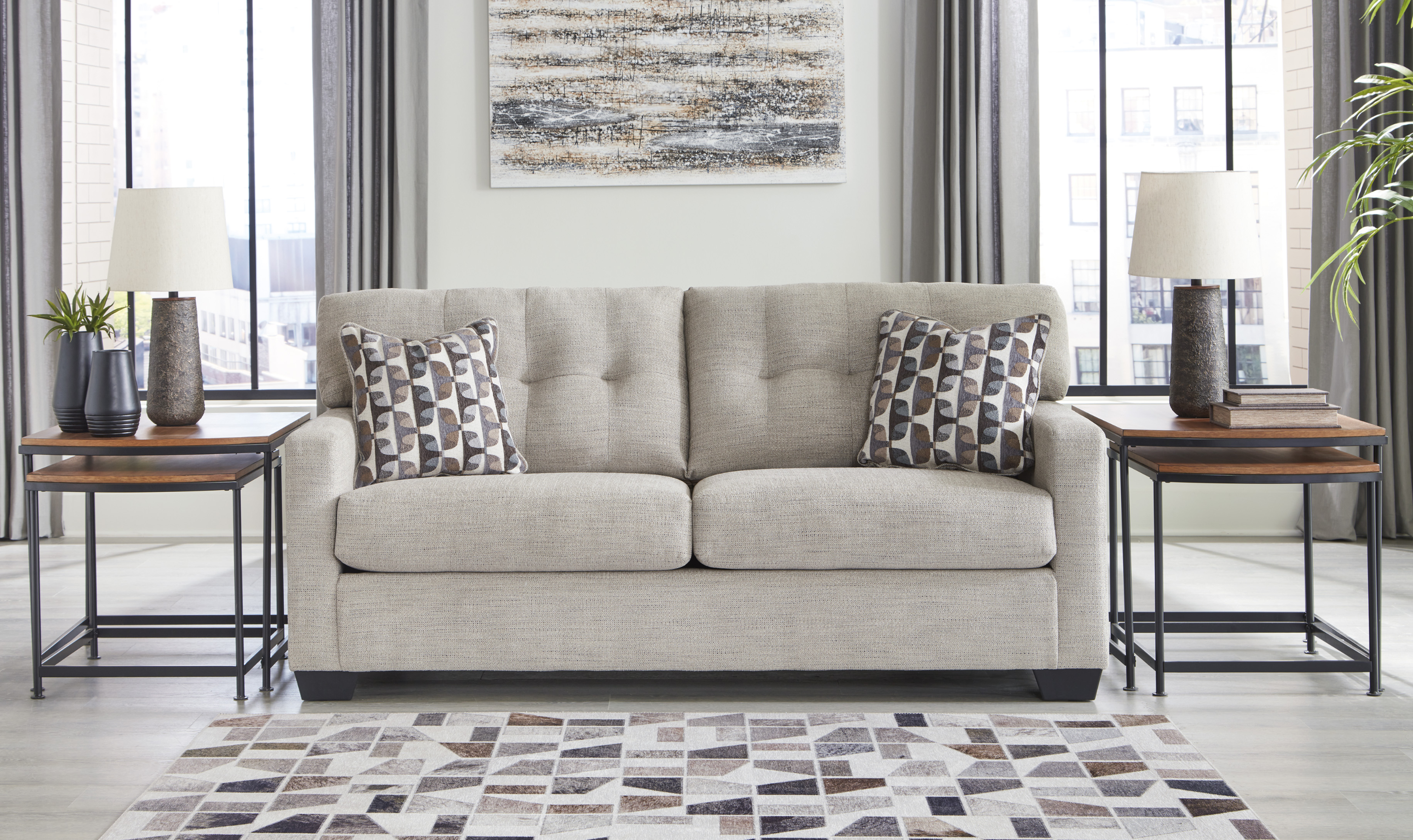 Modern Heritage Mahoney 2-Seater Fabric Full Sofa Sleeper