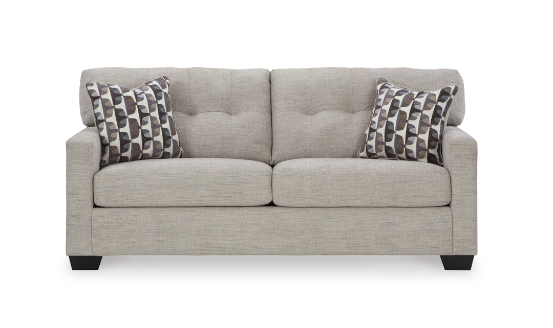 Modern Heritage Mahoney 2-Seater Fabric Full Sofa Sleeper With Accent Pillows