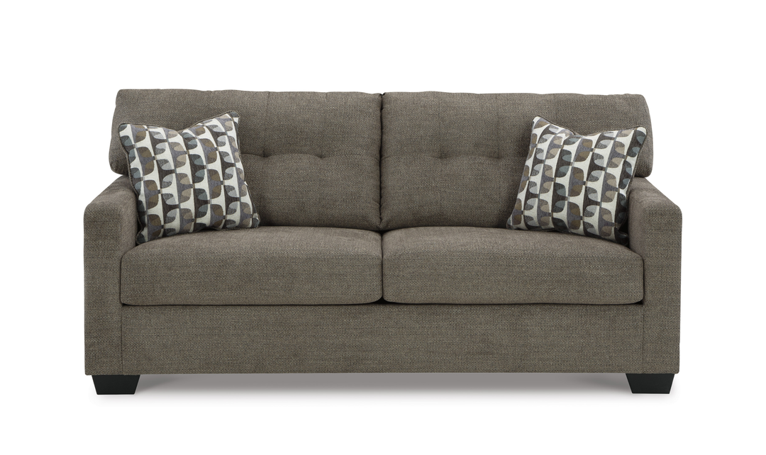 Modern Heritage Mahoney 2-Seater Fabric Full Sofa Sleeper With Accent Pillows