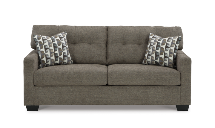 Modern Heritage Mahoney 2-Seater Fabric Full Sofa Sleeper With Accent Pillows